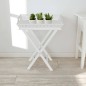 vidaXL Serviertisch/Beistelltisch mit Tablett Weiß vidaXL Serviertisch/Beistelltisch mit Tablett Weiß