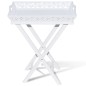 vidaXL Serviertisch/Beistelltisch mit Tablett Weiß vidaXL Serviertisch/Beistelltisch mit Tablett Weiß