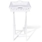 vidaXL Serviertisch/Beistelltisch mit Tablett Weiß vidaXL Serviertisch/Beistelltisch mit Tablett Weiß
