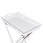 vidaXL Serviertisch/Beistelltisch mit Tablett Weiß vidaXL Serviertisch/Beistelltisch mit Tablett Weiß