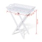 vidaXL Serviertisch/Beistelltisch mit Tablett Weiß vidaXL Serviertisch/Beistelltisch mit Tablett Weiß