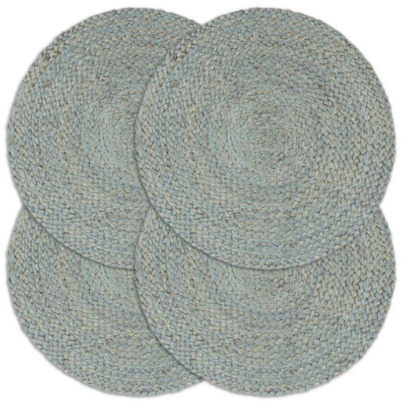 vidaXL Tischsets 4 Stk. Uni Olivgrün 38 cm Rund Jute vidaXL Tischsets 4 Stk. Uni Olivgrün 38 cm Rund Jute
