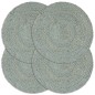 vidaXL Tischsets 4 Stk. Uni Olivgrün 38 cm Rund Jute vidaXL Tischsets 4 Stk. Uni Olivgrün 38 cm Rund Jute