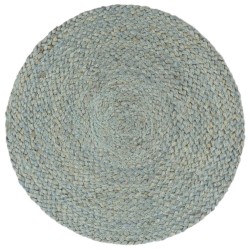 vidaXL Tischsets 4 Stk. Uni Olivgrün 38 cm Rund Jute