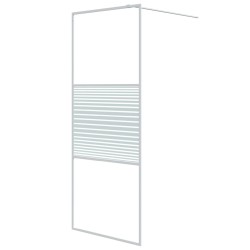 vidaXL Duschwand für Begehbare Dusche Weiß 80x195 cm ESG-Klarglas