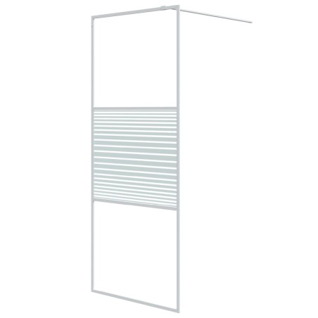 vidaXL Duschwand für Begehbare Dusche Weiß 80x195 cm ESG-Klarglas