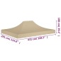 vidaXL Partyzelt-Dach 4,5x3 m Beige 270 g/m² vidaXL Partyzelt-Dach 4,5x3 m Beige 270 g/m²
