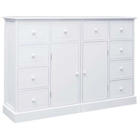 vidaXL Sideboard mit 10 Schubladen Weiß 113 x 30 x 79 cm Holz
