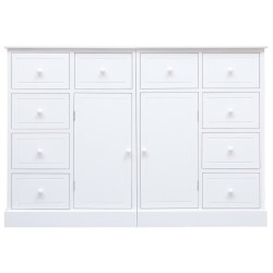 vidaXL Sideboard mit 10 Schubladen Weiß 113 x 30 x 79 cm Holz