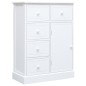 vidaXL Sideboard mit 10 Schubladen Weiß 113 x 30 x 79 cm Holz vidaXL Sideboard mit 10 Schubladen Weiß 113 x 30 x 79 cm Holz