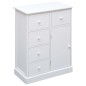 vidaXL Sideboard mit 10 Schubladen Weiß 113 x 30 x 79 cm Holz vidaXL Sideboard mit 10 Schubladen Weiß 113 x 30 x 79 cm Holz