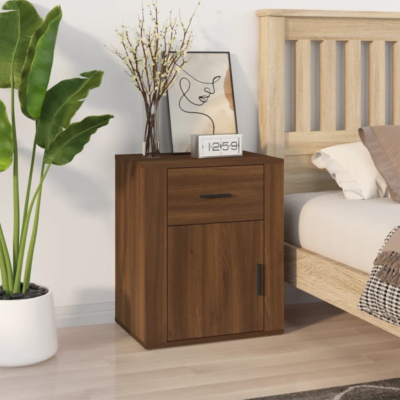 vidaXL Nachttisch Braun Eichen-Optik 50x36x60 cm Holzwerkstoff vidaXL Nachttisch Braun Eichen-Optik 50x36x60 cm Holzwerkstoff