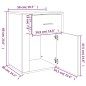 vidaXL Nachttisch Braun Eichen-Optik 50x36x60 cm Holzwerkstoff vidaXL Nachttisch Braun Eichen-Optik 50x36x60 cm Holzwerkstoff