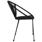 vidaXL Gartenstühle 2 Stk. PVC Rattan Schwarz vidaXL Gartenstühle 2 Stk. PVC Rattan Schwarz