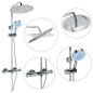 vidaXL Doppelkopf-Duschset mit Thermostat Edelstahl vidaXL Doppelkopf-Duschset mit Thermostat Edelstahl