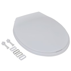 vidaXL Toilettensitze mit Absenkautomatik 2 Stk. Kunststoff Weiß