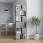 vidaXL Bücherregal Raumteiler Betongrau 60x24x186 cm Holzwerkstoff vidaXL Bücherregal Raumteiler Betongrau 60x24x186 cm Holzwerkstoff