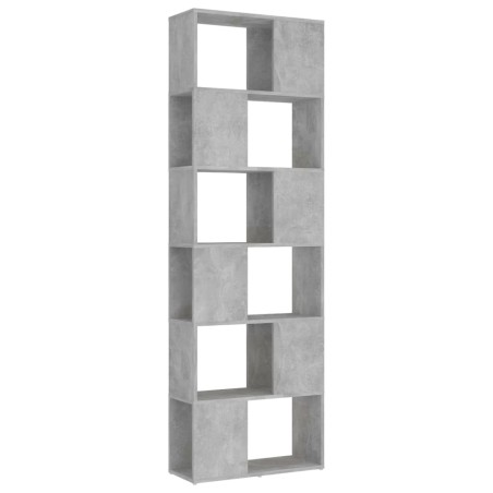 vidaXL Bücherregal Raumteiler Betongrau 60x24x186 cm Holzwerkstoff