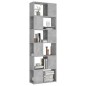 vidaXL Bücherregal Raumteiler Betongrau 60x24x186 cm Holzwerkstoff vidaXL Bücherregal Raumteiler Betongrau 60x24x186 cm Holzwerkstoff