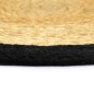 vidaXL Tischsets 6 Stk. Natur und Schwarz 38 cm Jute und Baumwolle vidaXL Tischsets 6 Stk. Natur und Schwarz 38 cm Jute und Baumwolle