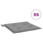 vidaXL Gartenstuhl-Kissen 6 Stk. Grau 50x50x3 cm Oxford-Gewebe vidaXL Gartenstuhl-Kissen 6 Stk. Grau 50x50x3 cm Oxford-Gewebe
