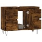vidaXL Badschrank Räuchereiche 80x33x60 cm Holzwerkstoff vidaXL Badschrank Räuchereiche 80x33x60 cm Holzwerkstoff