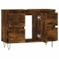 vidaXL Badschrank Räuchereiche 80x33x60 cm Holzwerkstoff vidaXL Badschrank Räuchereiche 80x33x60 cm Holzwerkstoff
