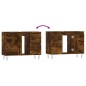 vidaXL Badschrank Räuchereiche 80x33x60 cm Holzwerkstoff vidaXL Badschrank Räuchereiche 80x33x60 cm Holzwerkstoff