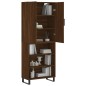 Highboard Braun Eichen-Optik 69,5x34x180 cm Holzwerkstoff Highboard Braun Eichen-Optik 69,5x34x180 cm Holzwerkstoff