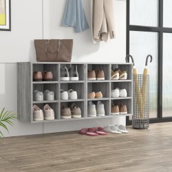 vidaXL Schuhregale 2 Stk. Grau Sonoma 52,5x30x50 cm