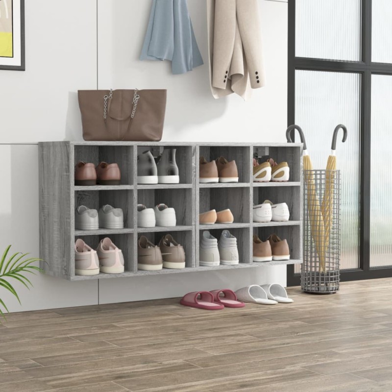 vidaXL Schuhregale 2 Stk. Grau Sonoma 52,5x30x50 cm vidaXL Schuhregale 2 Stk. Grau Sonoma 52,5x30x50 cm