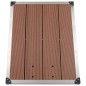 vidaXL Garten-Duschwanne WPC Edelstahl 80 x 62 cm Braun vidaXL Garten-Duschwanne WPC Edelstahl 80 x 62 cm Braun
