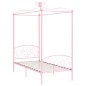 vidaXL Himmelbett-Gestell Rosa Metall 100 x 200 cm vidaXL Himmelbett-Gestell Rosa Metall 100 x 200 cm