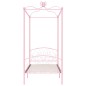 vidaXL Himmelbett-Gestell Rosa Metall 100 x 200 cm vidaXL Himmelbett-Gestell Rosa Metall 100 x 200 cm