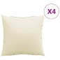 vidaXL Zierkissen 4 Stk. Creme 40x40 cm Stoff vidaXL Zierkissen 4 Stk. Creme 40x40 cm Stoff