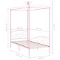 vidaXL Himmelbett-Gestell Rosa Metall 100 x 200 cm vidaXL Himmelbett-Gestell Rosa Metall 100 x 200 cm