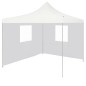 vidaXL Profi-Partyzelt Faltbar mit 2 Seitenwänden 2×2m Stahl Weiß vidaXL Profi-Partyzelt Faltbar mit 2 Seitenwänden 2×2m Stahl Weiß