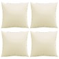 vidaXL Zierkissen 4 Stk. Creme 40x40 cm Stoff vidaXL Zierkissen 4 Stk. Creme 40x40 cm Stoff