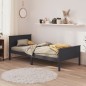 vidaXL Massivholzbett Grau Kiefer 100x200 cm vidaXL Massivholzbett Grau Kiefer 100x200 cm