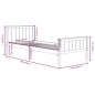 vidaXL Massivholzbett Grau Kiefer 100x200 cm vidaXL Massivholzbett Grau Kiefer 100x200 cm