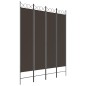 vidaXL 4-tlg. Paravent Braun 160x200 cm Stoff vidaXL 4-tlg. Paravent Braun 160x200 cm Stoff