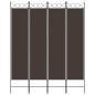 vidaXL 4-tlg. Paravent Braun 160x200 cm Stoff vidaXL 4-tlg. Paravent Braun 160x200 cm Stoff