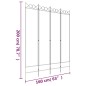 vidaXL 4-tlg. Paravent Braun 160x200 cm Stoff vidaXL 4-tlg. Paravent Braun 160x200 cm Stoff