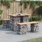 vidaXL Gartenbank aus Gabionen 100x70x72 cm Massivholz Kiefer vidaXL Gartenbank aus Gabionen 100x70x72 cm Massivholz Kiefer