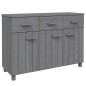 vidaXL Sideboard HAMAR Dunkelgrau 113x40x80 cm Massivholz Kiefer vidaXL Sideboard HAMAR Dunkelgrau 113x40x80 cm Massivholz Kiefer