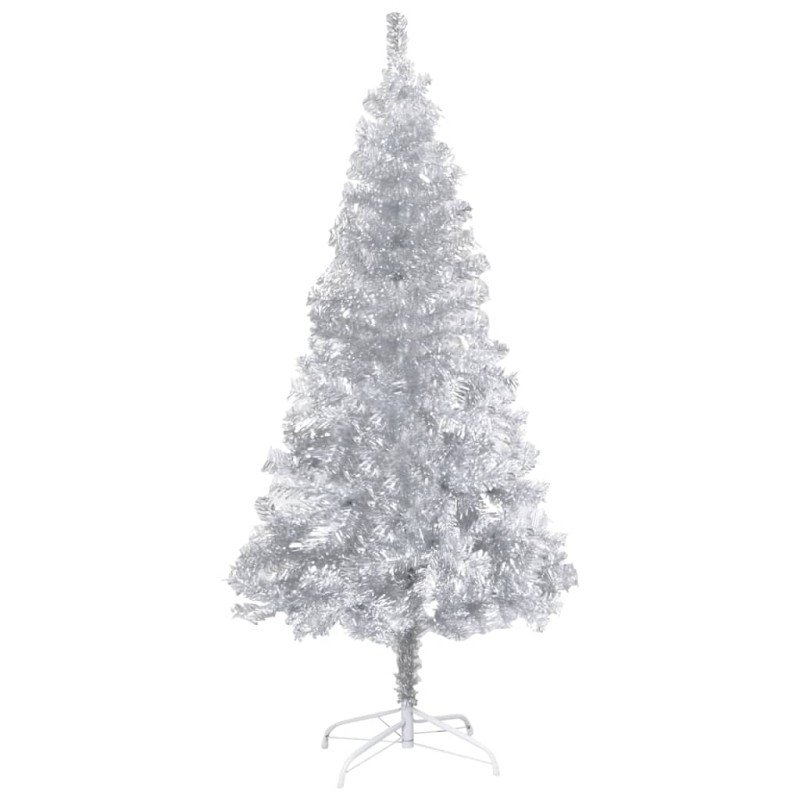 vidaXL Künstlicher Weihnachtsbaum mit Ständer Silbern 210 cm PET vidaXL Künstlicher Weihnachtsbaum mit Ständer Silbern 210 cm PET