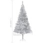 vidaXL Künstlicher Weihnachtsbaum mit Ständer Silbern 210 cm PET vidaXL Künstlicher Weihnachtsbaum mit Ständer Silbern 210 cm PET