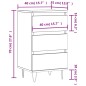 vidaXL Sideboard Grau Sonoma 40x35x70 cm Holzwerkstoff vidaXL Sideboard Grau Sonoma 40x35x70 cm Holzwerkstoff