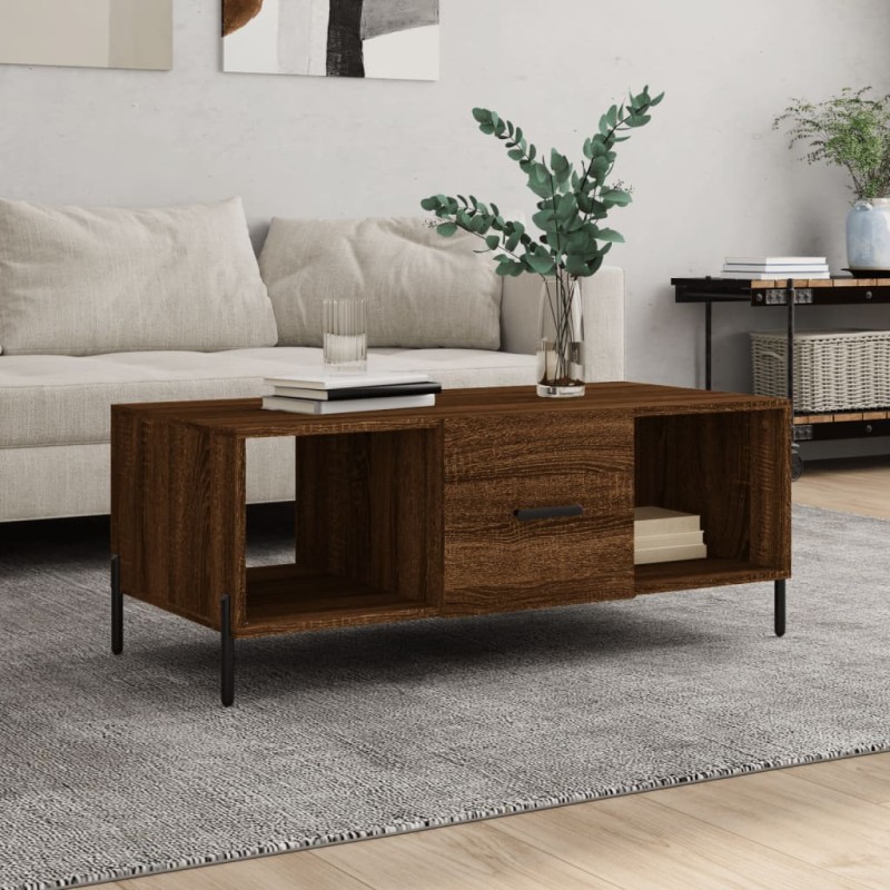 vidaXL Couchtisch Braun Eichen-Optik 102x50x40 cm Holzwerkstoff vidaXL Couchtisch Braun Eichen-Optik 102x50x40 cm Holzwerkstoff