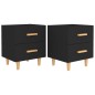 vidaXL Nachttische 2 Stk. Schwarz 40x35x47,5 cm vidaXL Nachttische 2 Stk. Schwarz 40x35x47,5 cm